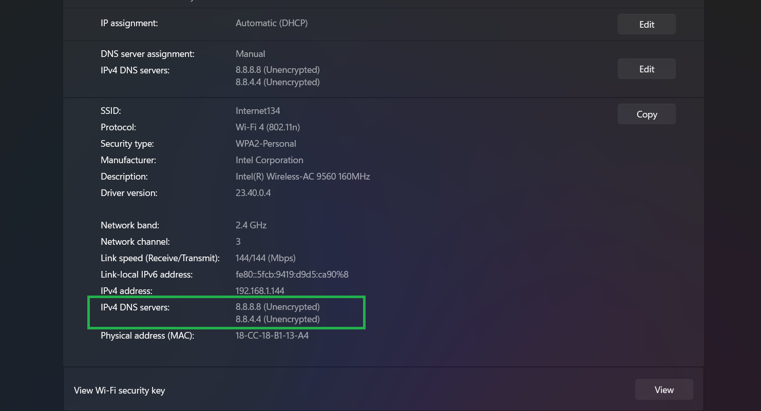 Verify Final DNS Settings